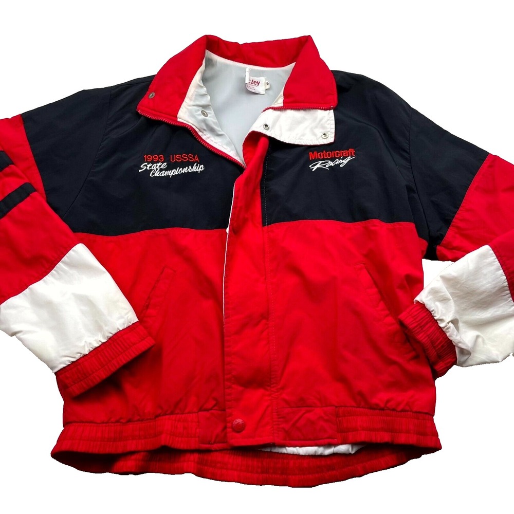 VTG 1993 USSSA State Championship Motorcraft Racing Ashley USA Jacket Men M Red